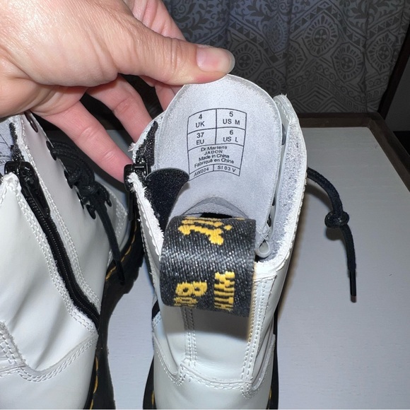 Dr. Martens White Jadon Platform Boots - Picture 5 of 8